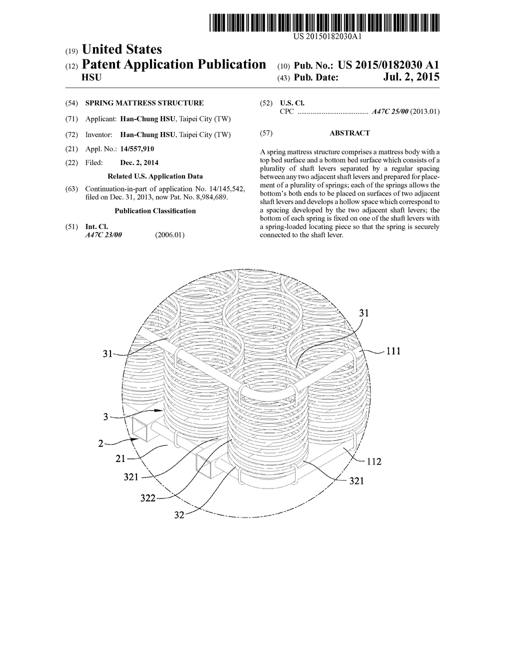 SPRING MATTRESS STRUCTURE - diagram, schematic, and image 01