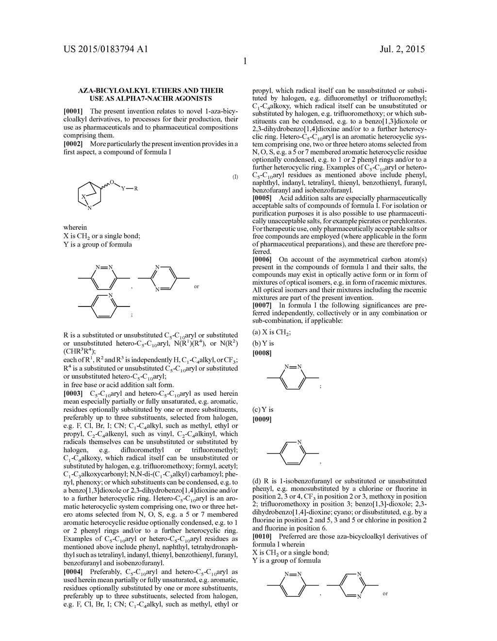 AZA-BICYLOALKYL ETHERS AND THEIR USE AS ALPHA7-NACHR AGONISTS - diagram, schematic, and image 02