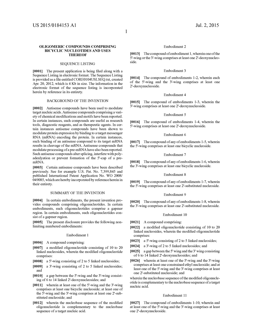 OLIGOMERIC COMPOUNDS COMPRISING BICYCLIC NUCLEOTIDES AND USES THEREOF - diagram, schematic, and image 02