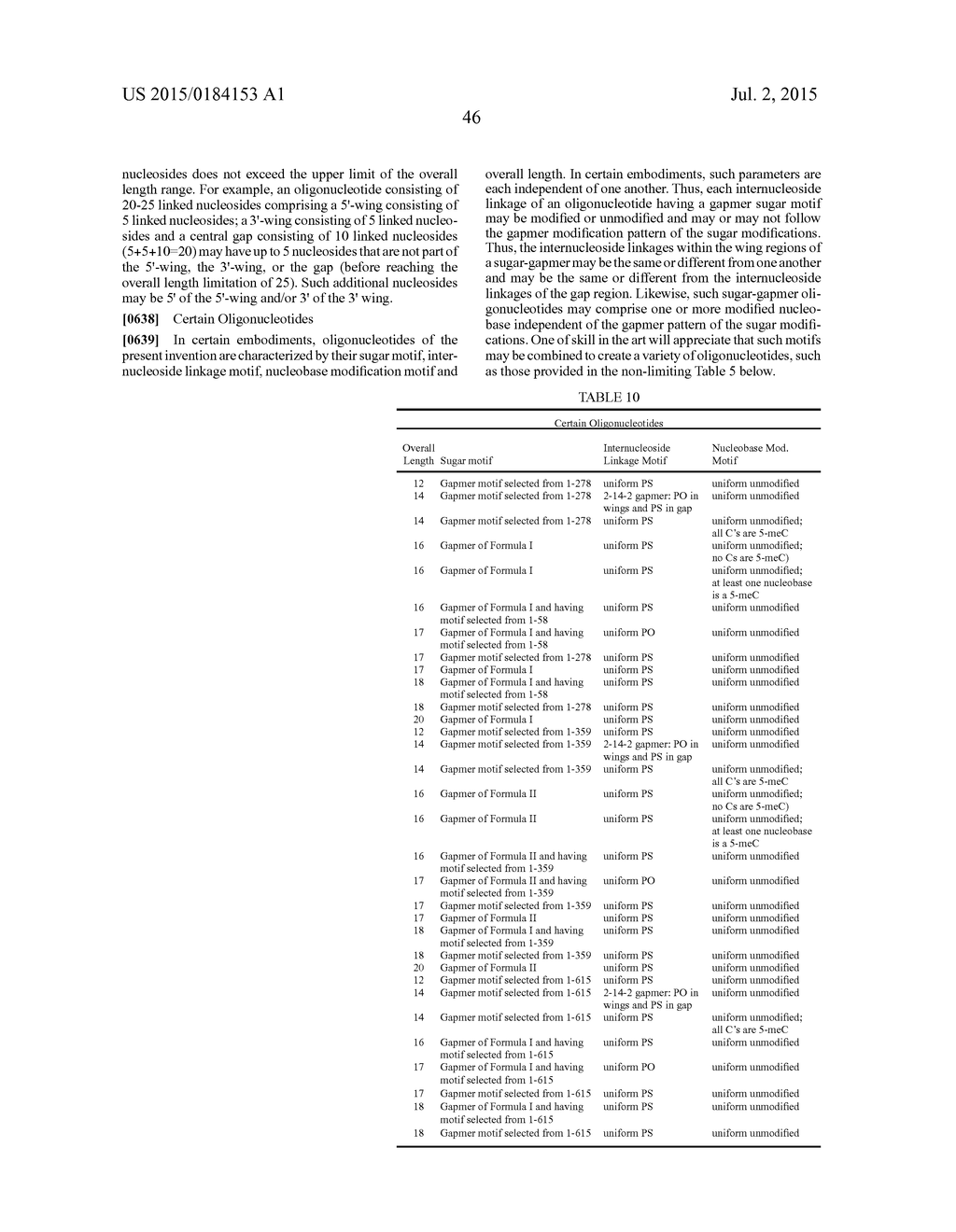 OLIGOMERIC COMPOUNDS COMPRISING BICYCLIC NUCLEOTIDES AND USES THEREOF - diagram, schematic, and image 47