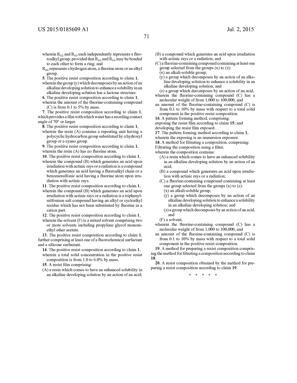 POSITIVE RESIST COMPOSITION AND METHOD OF PATTERN FORMATION WITH THE SAME - diagram, schematic, and image 74