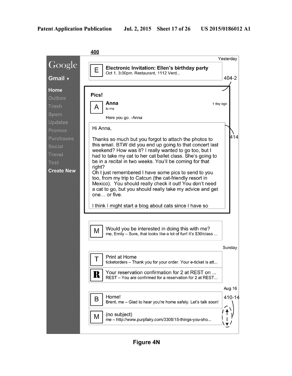 SYSTEMS AND METHODS FOR DISPLAYING ELECTRONIC MESSAGES - diagram, schematic, and image 18