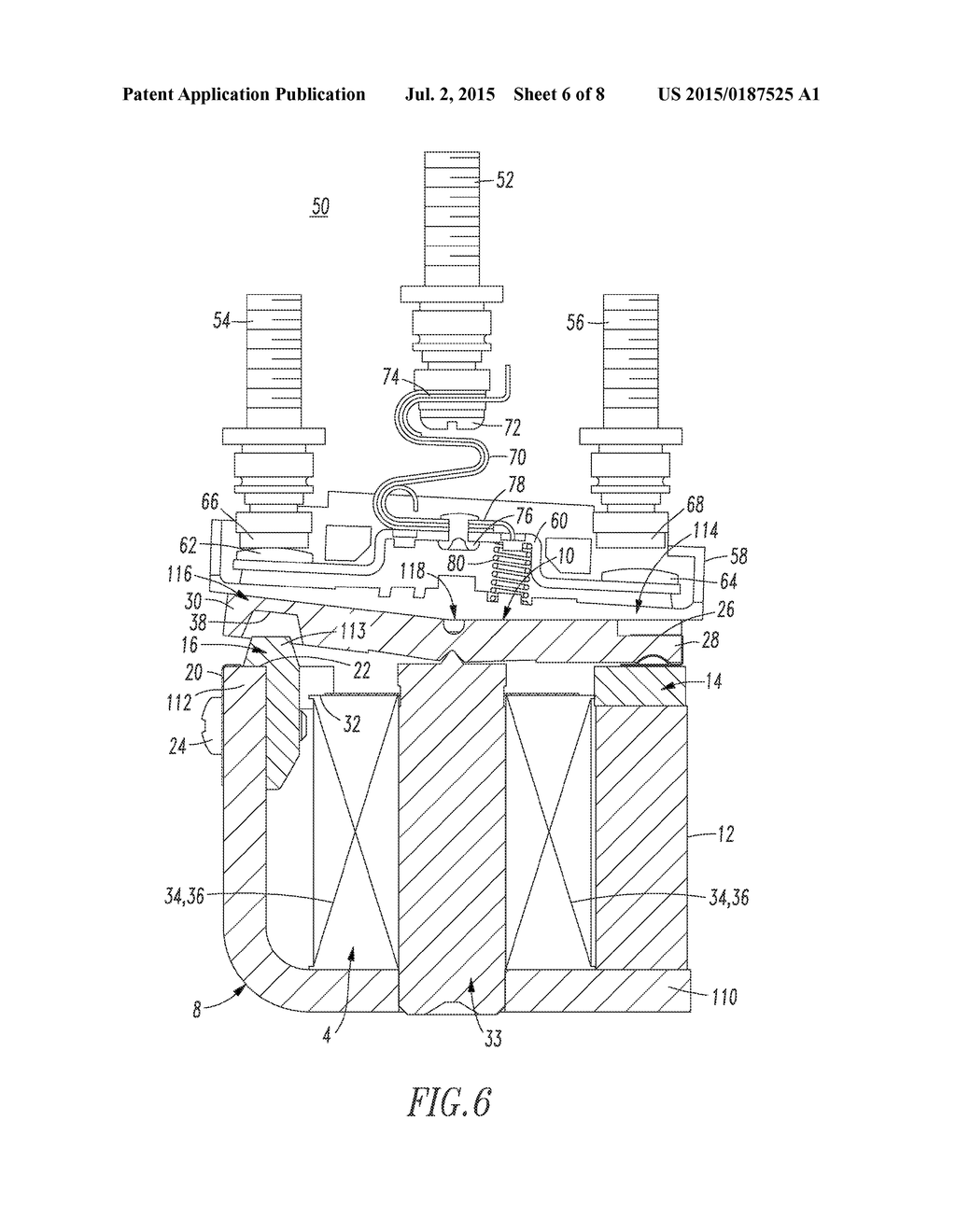 ELECTRICAL SWITCHING APPARATUS AND RELAY INCLUDING A FERROMAGNETIC OR     MAGNETIC ARMATURE HAVING A TAPERED PORTION - diagram, schematic, and image 07