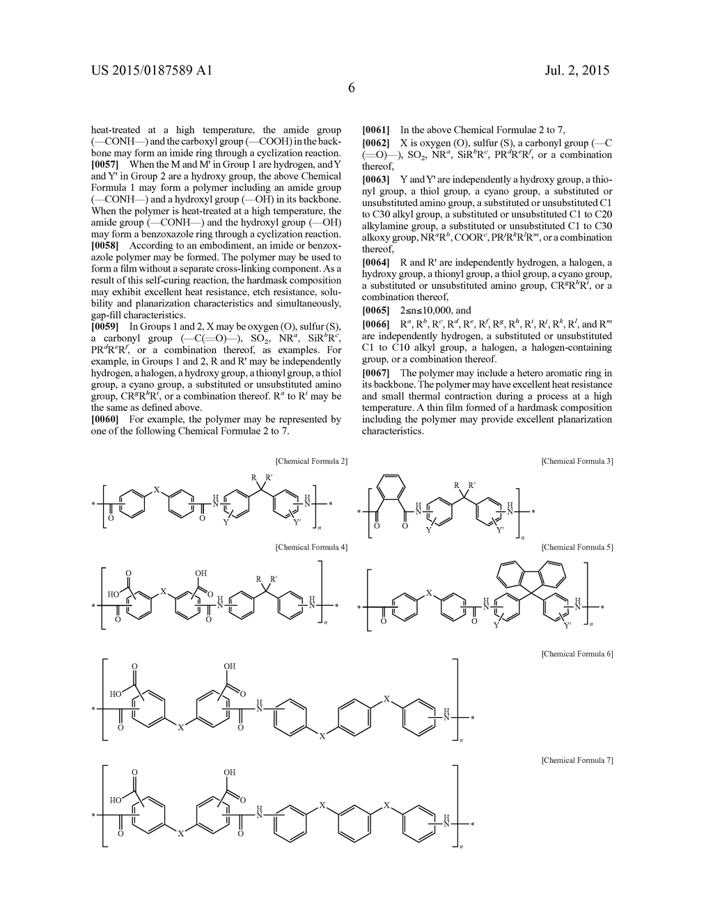 HARDMASK COMPOSITION AND METHOD OF FORMING PATTERNS USING THE HARDMASK     COMPOSITION - diagram, schematic, and image 08