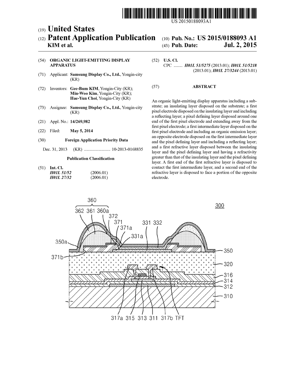 ORGANIC LIGHT-EMITTING DISPLAY APPARATUS - diagram, schematic, and image 01