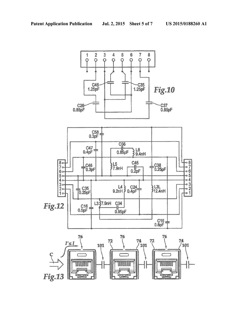 Method and System for Improved Crosstalk Attenuation Within a Plug/Jack     Connection and Between Nearby Plug/Jack Combinations - diagram, schematic, and image 06