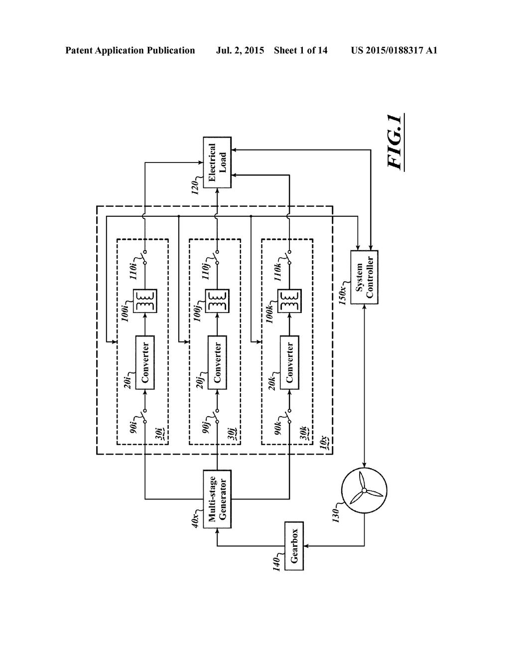 POWER CONVERSION SYSTEM FOR A MULTI-STAGE GENERATOR - diagram, schematic, and image 02