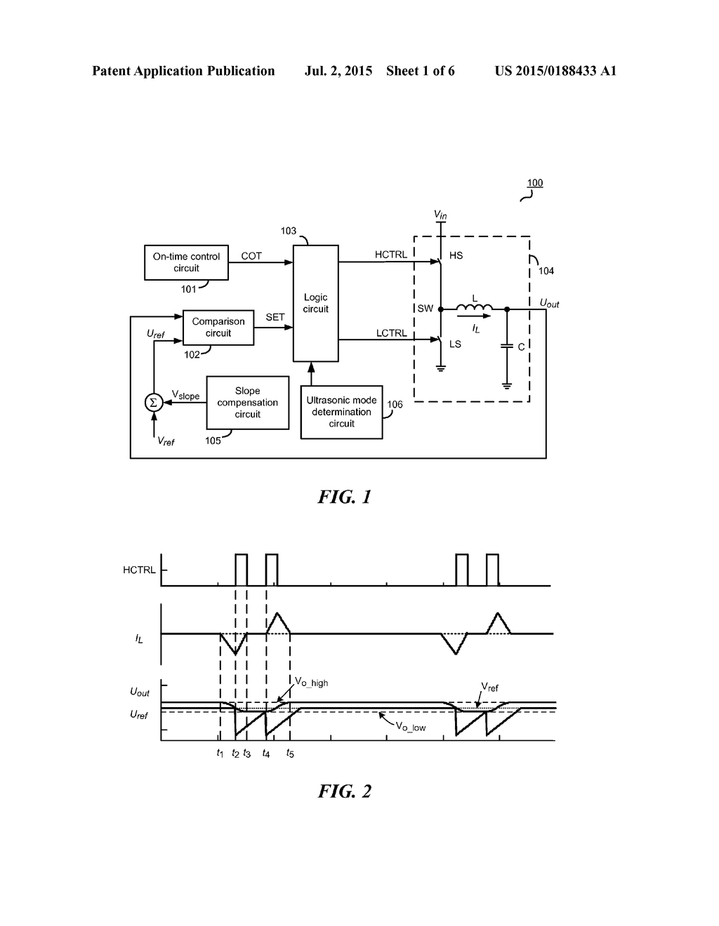 CONSTANT ON-TIME SWITCHING CONVERTERS WITH ULTRASONIC MODE DETERMINATION     CIRCUIT AND CONTROL METHODS THEREOF - diagram, schematic, and image 02