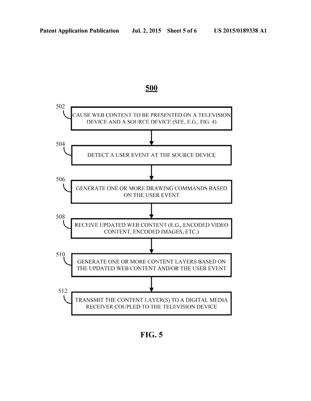 METHODS, SYSTEMS, AND MEDIA FOR REMOTE RENDERING OF WEB CONTENT ON A     TELEVISION DEVICE - diagram, schematic, and image 06