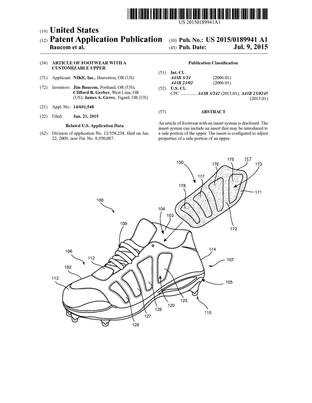 Article of Footwear With a Customizable Upper - diagram, schematic, and image 01