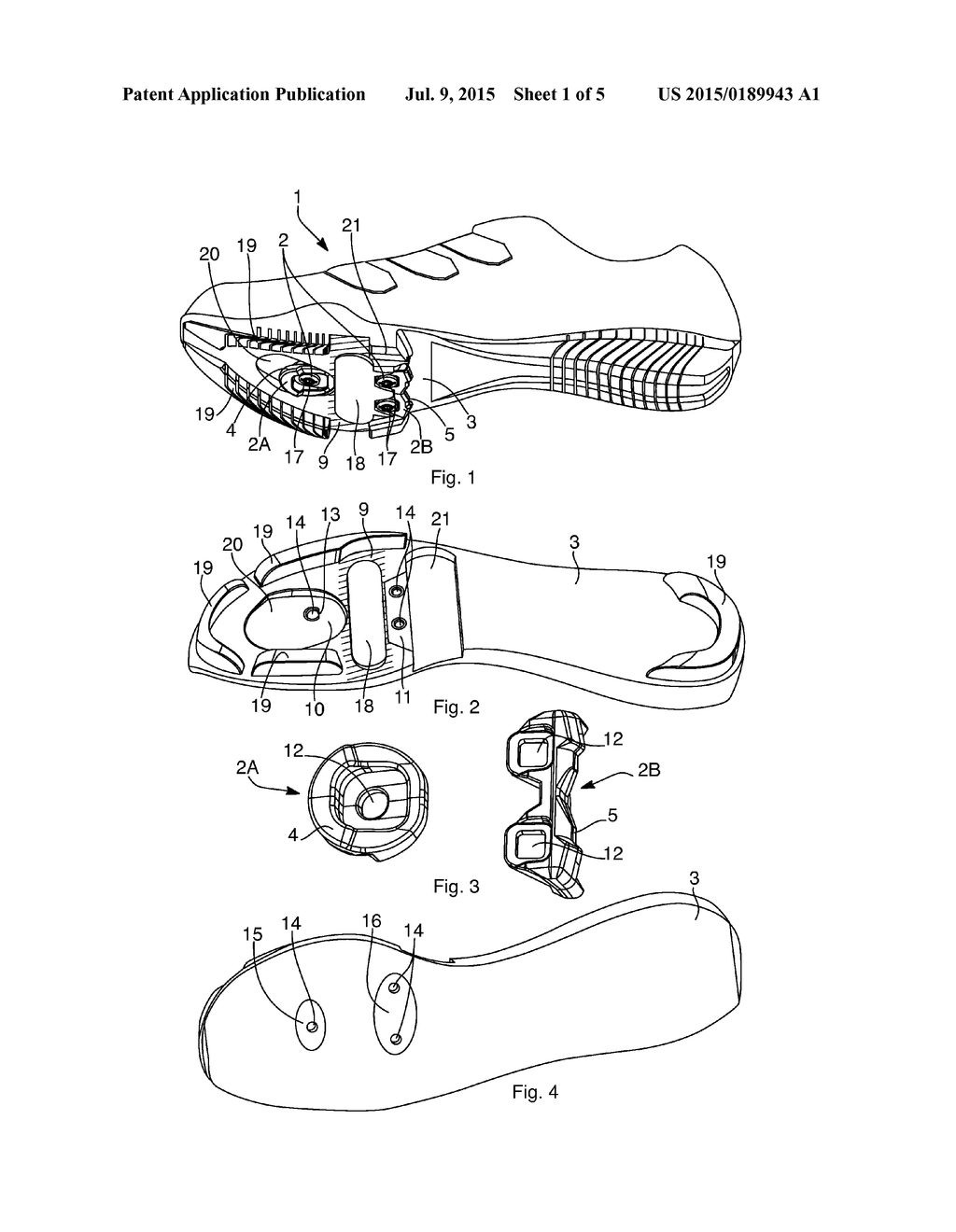 ASSEMBLY COMPRISING A SHOE AND A PLATE FOR RETAINING THE SHOE ON AN     AUTOMATIC BICYCLE PEDAL, RETAINING PLATE FOR SUCH AN ASSEMBLY, AND SHOE     FOR THE LATTER - diagram, schematic, and image 02