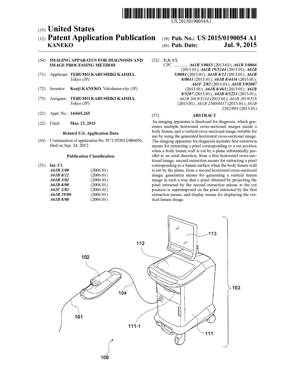 IMAGING APPARATUS FOR DIAGNOSIS AND IMAGE PROCESSING METHOD - diagram, schematic, and image 01