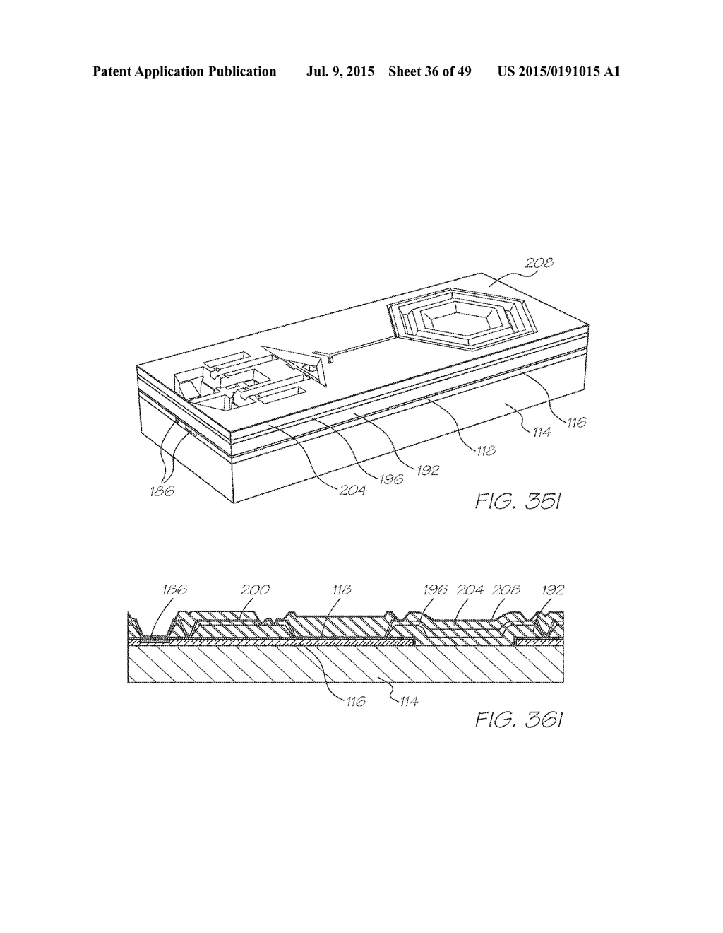 INKJET PRINTER HAVING LAMINATED STACK FOR RECEIVING INK FROM INK     DISTRIBUTION MOLDING - diagram, schematic, and image 37