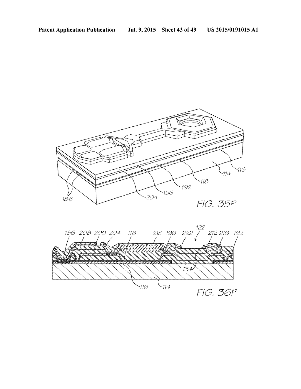 INKJET PRINTER HAVING LAMINATED STACK FOR RECEIVING INK FROM INK     DISTRIBUTION MOLDING - diagram, schematic, and image 44