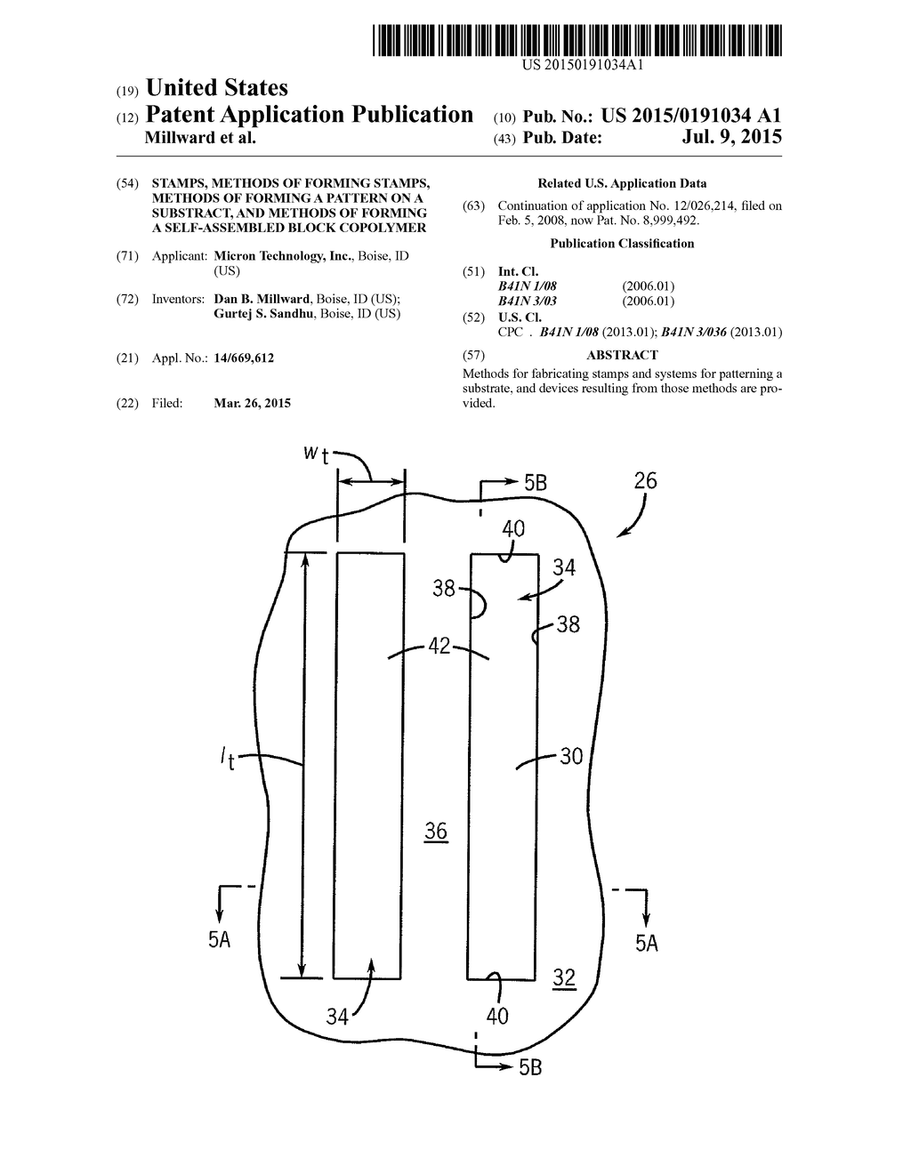 STAMPS, METHODS OF FORMING STAMPS, METHODS OF FORMING A PATTERN ON A     SUBSTRACT, AND METHODS OF FORMING A SELF-ASSEMBLED BLOCK COPOLYMER - diagram, schematic, and image 01