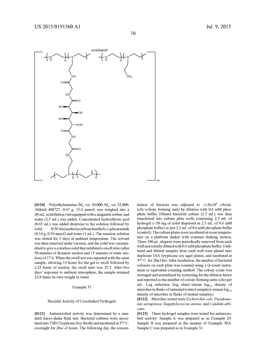 THICKENED COMPOSITIONS COMPRISING CROSSLINKED POLYMERS CONTAINING BIOMASS     DERIVED MATERIALS - diagram, schematic, and image 17