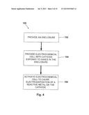 ELECTROCHEMICAL METHOD AND APPARATUS FOR FORMING A VACUUM IN A SEALED     ENCLOSURE diagram and image