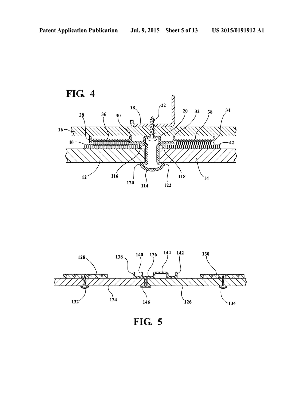 KIT AND ASSEMBLY FOR COMPENSATING FOR COEFFICIENTS OF THERMAL EXPANSION OF     DECORATIVE MOUNTED PANELS - diagram, schematic, and image 06