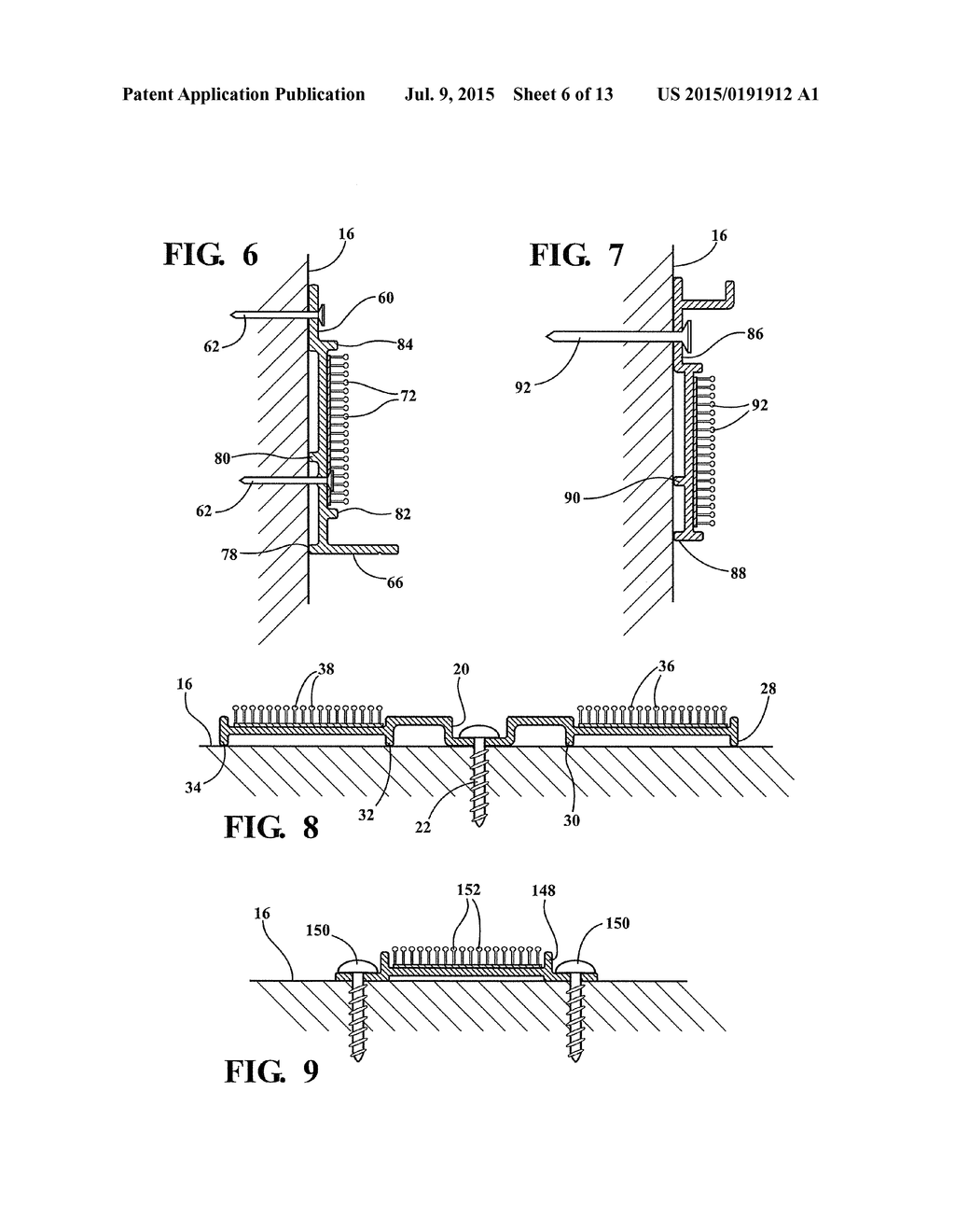 KIT AND ASSEMBLY FOR COMPENSATING FOR COEFFICIENTS OF THERMAL EXPANSION OF     DECORATIVE MOUNTED PANELS - diagram, schematic, and image 07