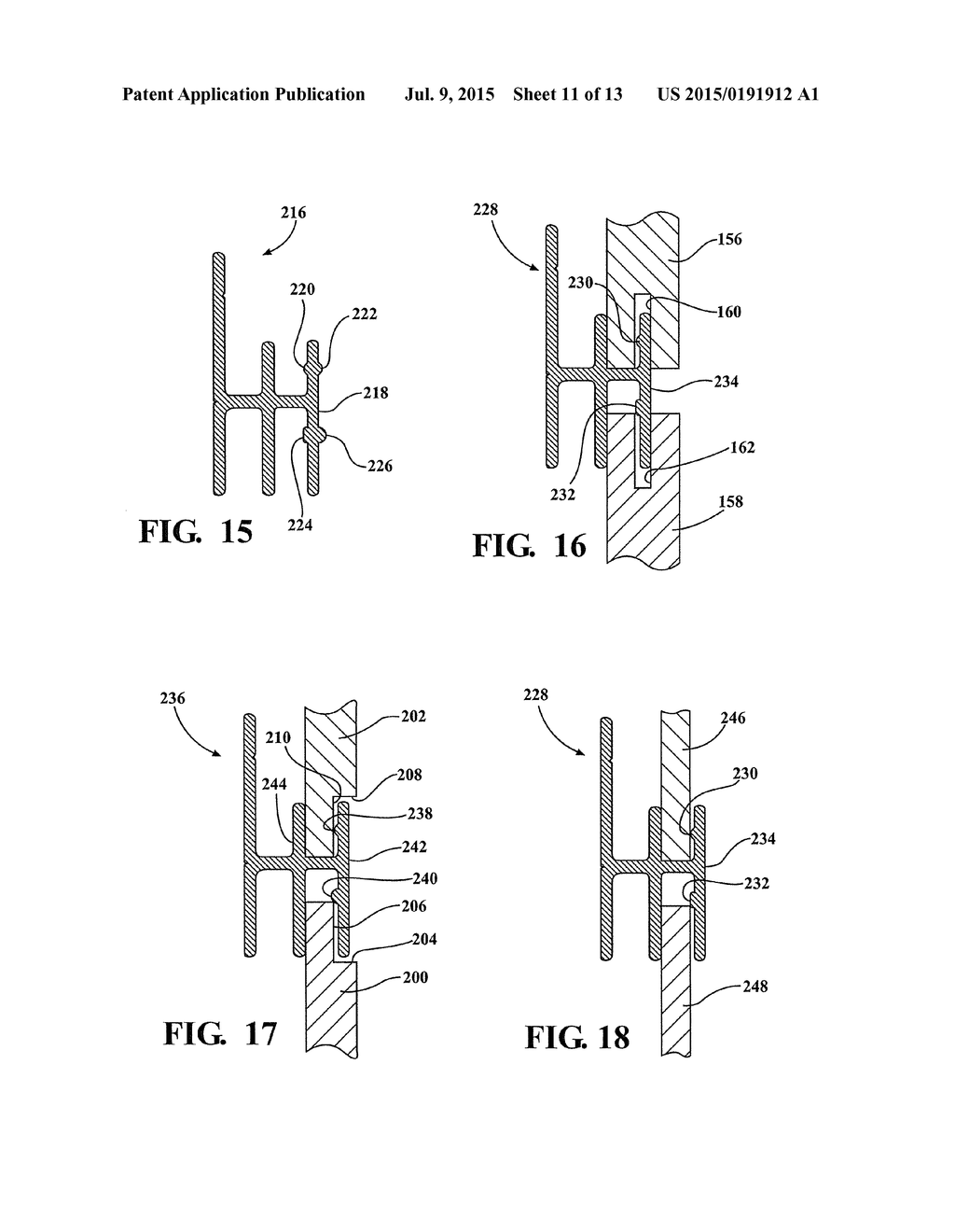 KIT AND ASSEMBLY FOR COMPENSATING FOR COEFFICIENTS OF THERMAL EXPANSION OF     DECORATIVE MOUNTED PANELS - diagram, schematic, and image 12