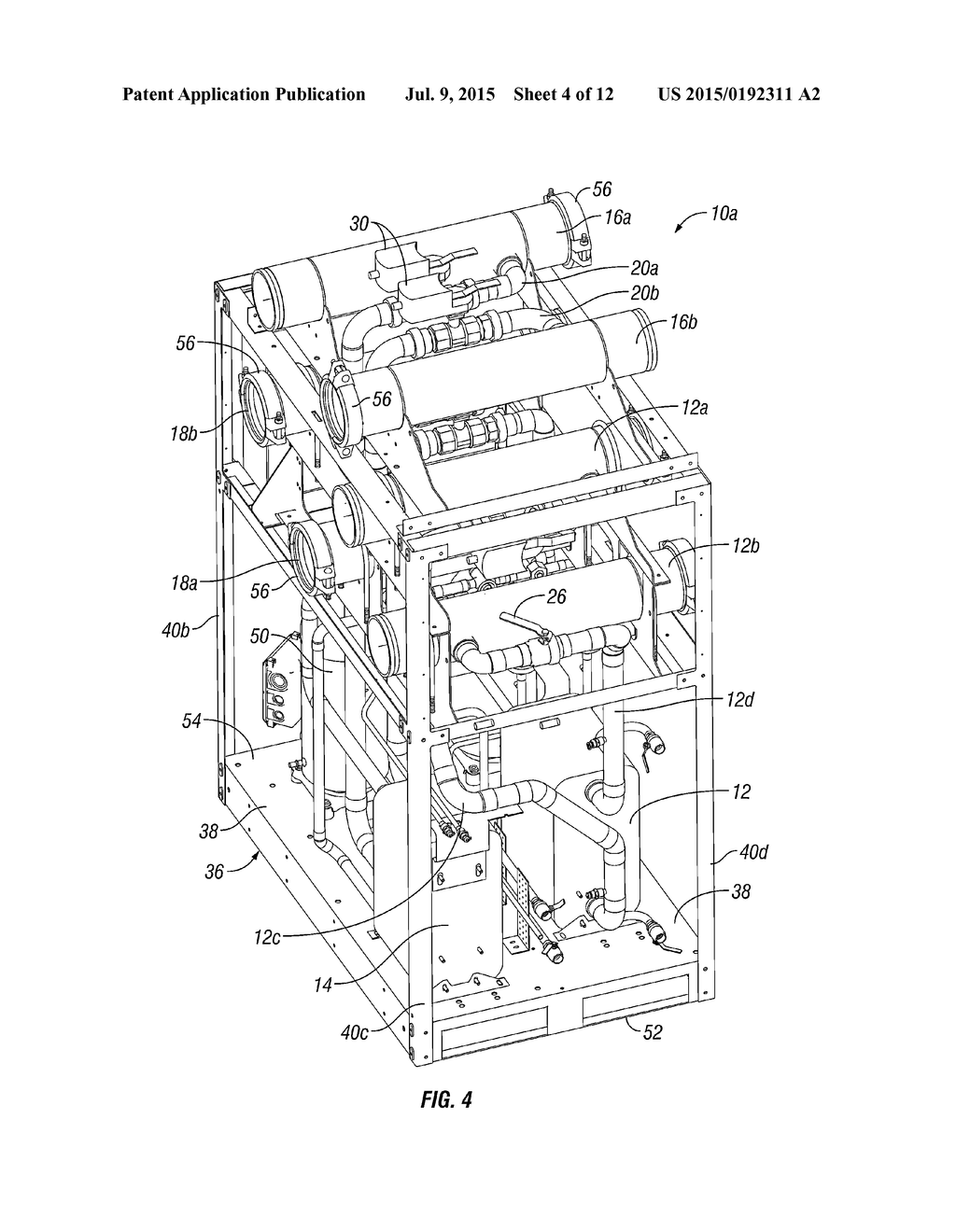 MODULAR CHILLER UNIT WITH DEDICATED COOLING AND HEATING FLUID CIRCUITS AND     SYSTEM COMPRISING A PLURALITY OF SUCH UNITS - diagram, schematic, and image 05