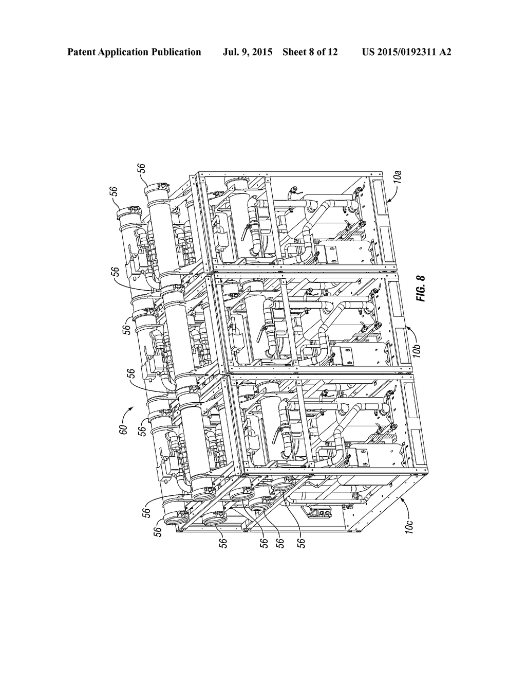 MODULAR CHILLER UNIT WITH DEDICATED COOLING AND HEATING FLUID CIRCUITS AND     SYSTEM COMPRISING A PLURALITY OF SUCH UNITS - diagram, schematic, and image 09