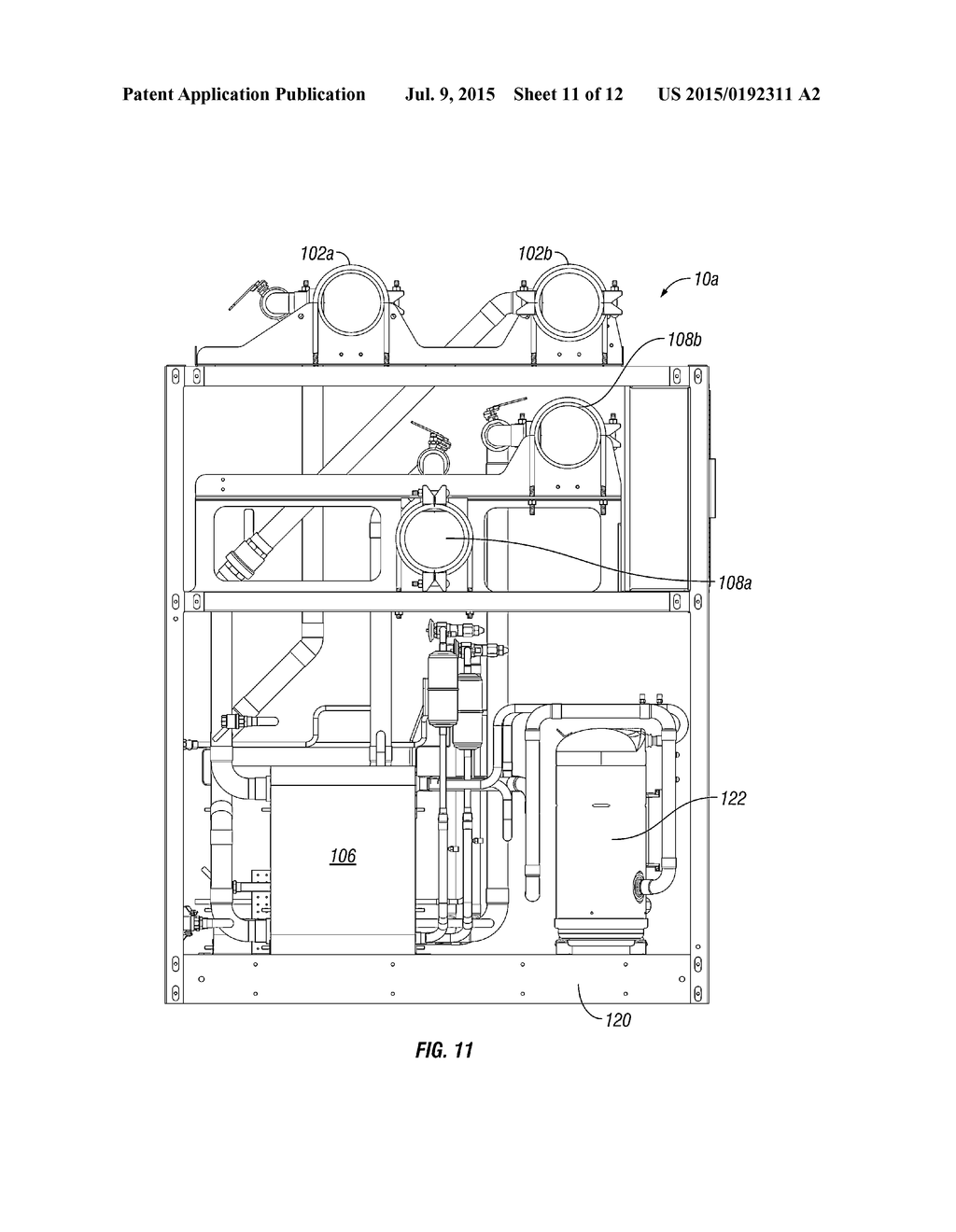 MODULAR CHILLER UNIT WITH DEDICATED COOLING AND HEATING FLUID CIRCUITS AND     SYSTEM COMPRISING A PLURALITY OF SUCH UNITS - diagram, schematic, and image 12