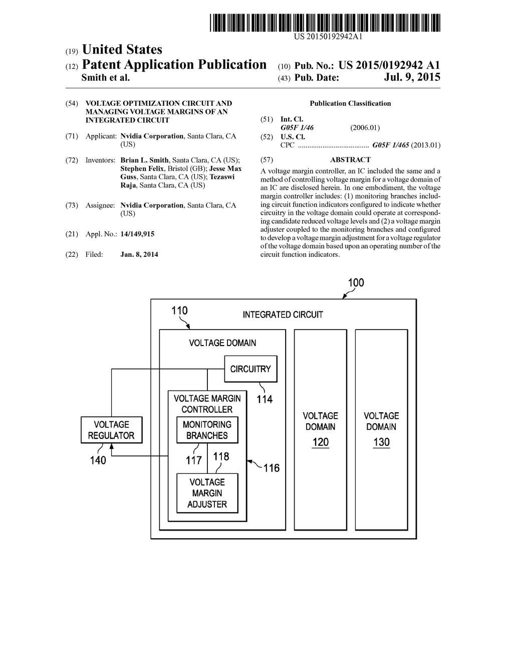 VOLTAGE OPTIMIZATION CIRCUIT AND MANAGING VOLTAGE MARGINS OF AN INTEGRATED     CIRCUIT - diagram, schematic, and image 01