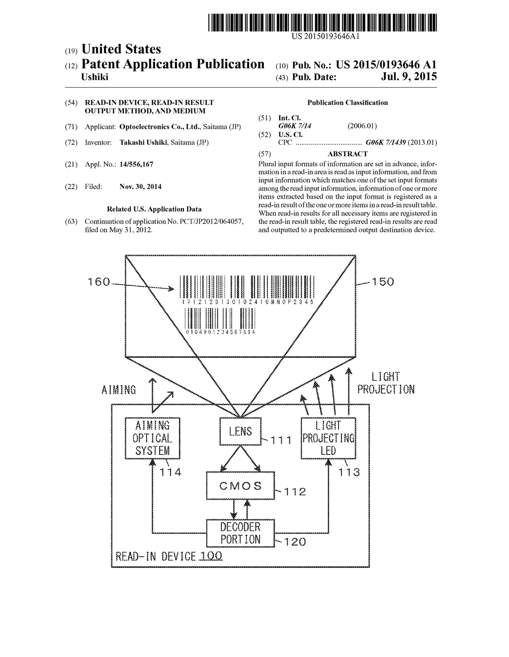 Read-in Device, Read-in Result Output Method, and Medium - diagram, schematic, and image 01