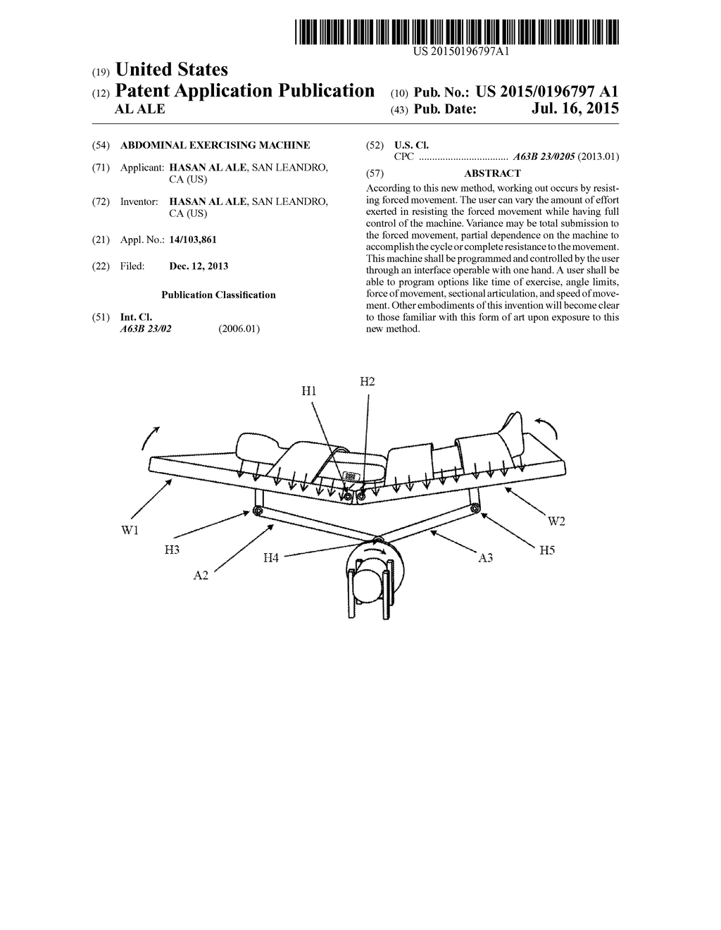 Abdominal Exercising Machine - diagram, schematic, and image 01