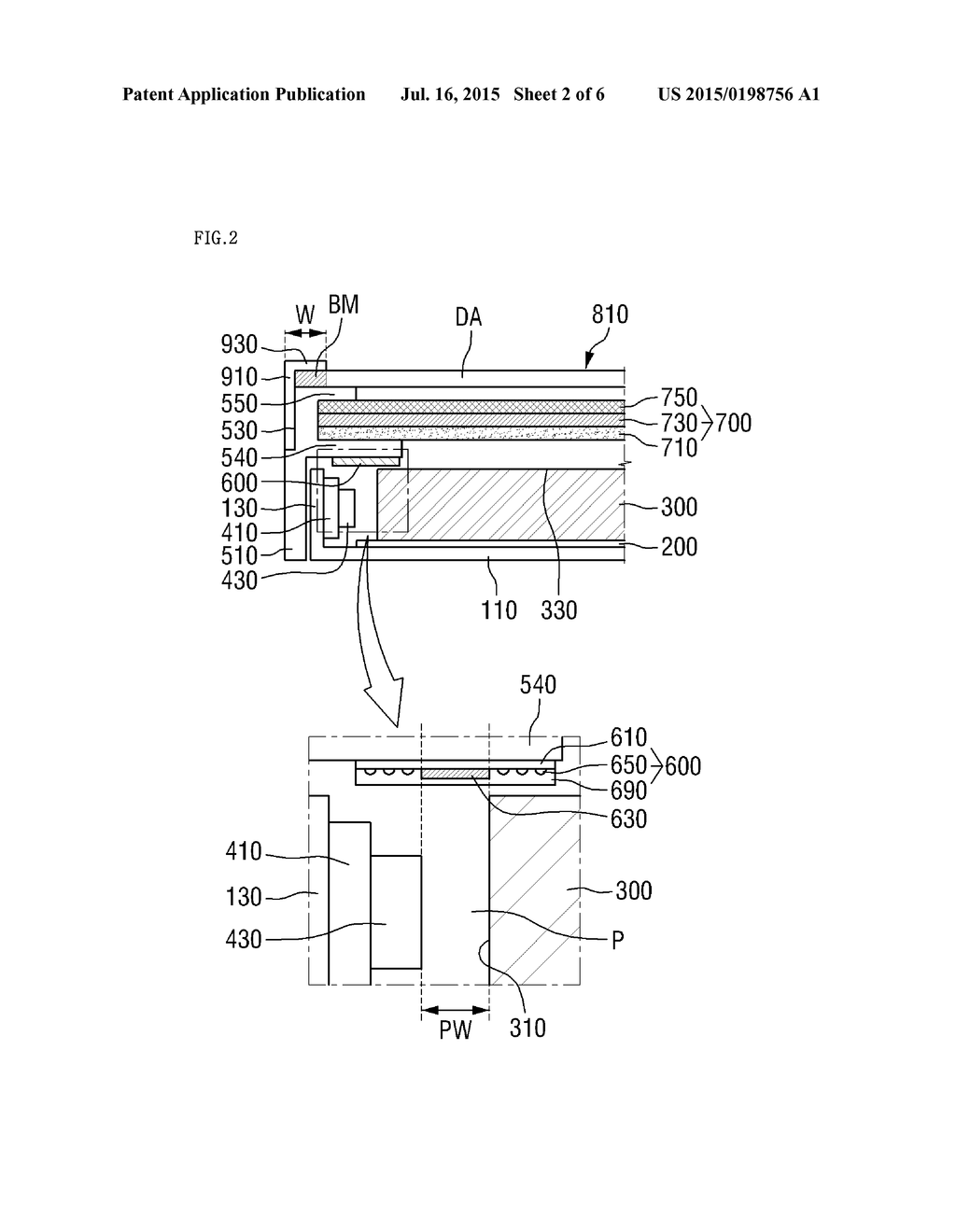 OPTICAL PATTERN SHEET, BACKLIGHT UNIT, AND LIQUID CRYSTAL DISPLAY HAVING     THE SAME - diagram, schematic, and image 03