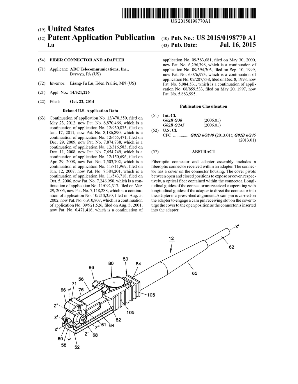 FIBER CONNECTOR AND ADAPTER - diagram, schematic, and image 01