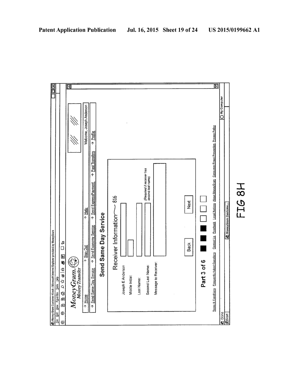 METHOD AND APPARATUS FOR MONEY TRANSFER - diagram, schematic, and image 20