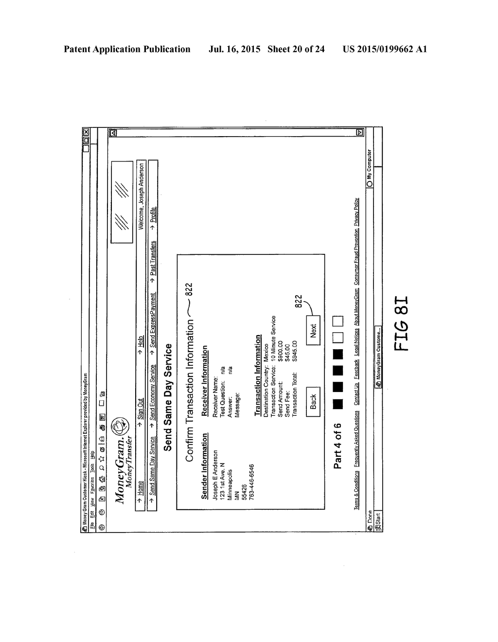 METHOD AND APPARATUS FOR MONEY TRANSFER - diagram, schematic, and image 21