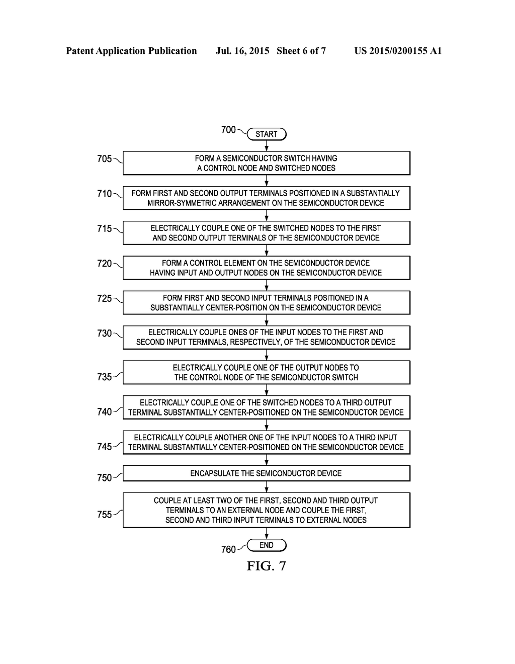 SEMICONDUCTOR DEVICE HAVING MIRROR-SYMMETRIC TERMINALS AND METHODS OF     FORMING THE SAME - diagram, schematic, and image 07