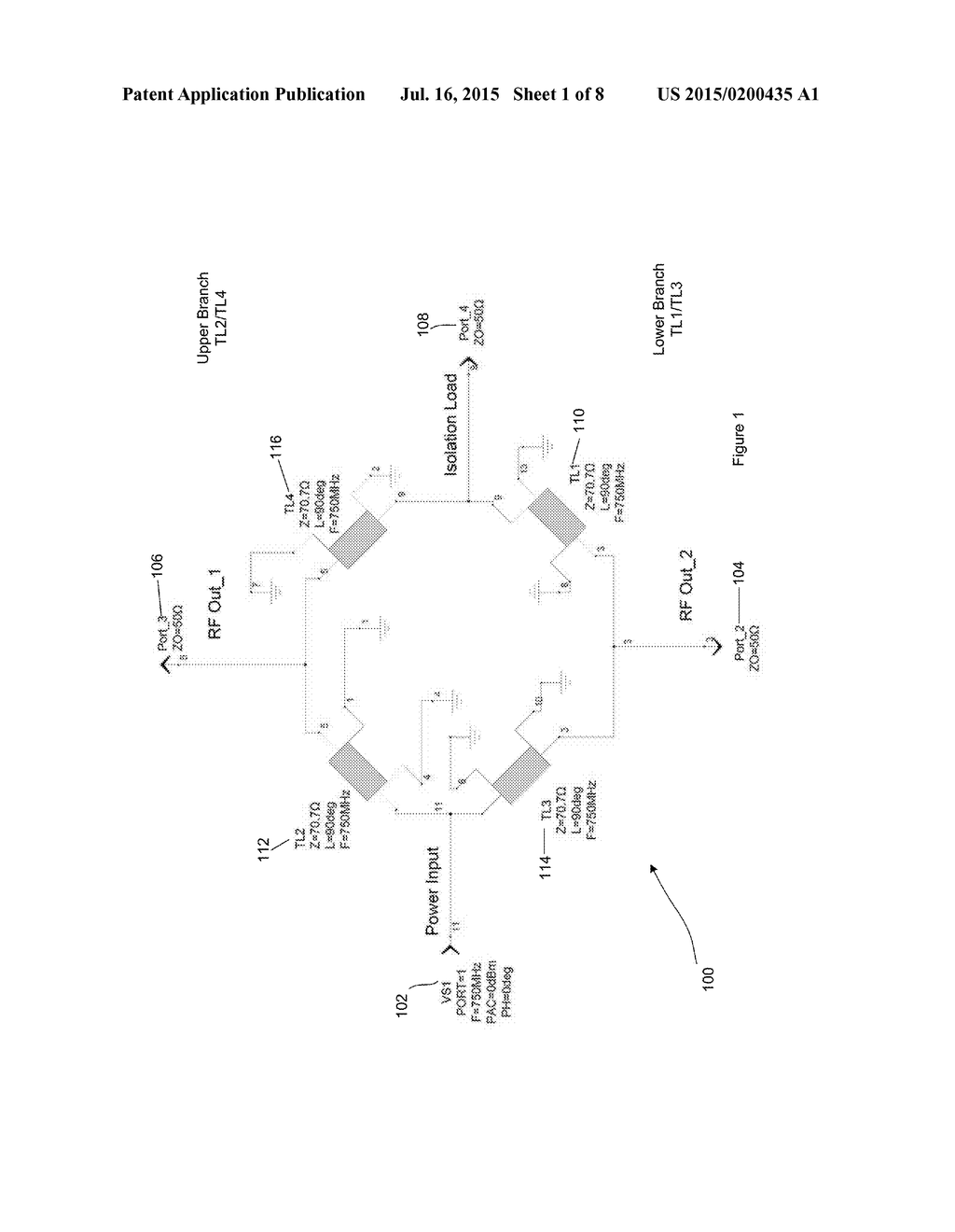 METHOD AND SYSTEM FOR PROVIDING IMPROVED HIGH POWER RF SPLITTER/COMBINER - diagram, schematic, and image 02