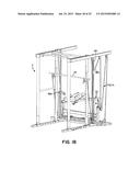 EXERCISE MACHINE FOR PROVIDING WEIGHT LIFTING EXERCISES SIMILAR TO THOSE     PROVIDED BY A FREE WEIGHT BARBELL diagram and image