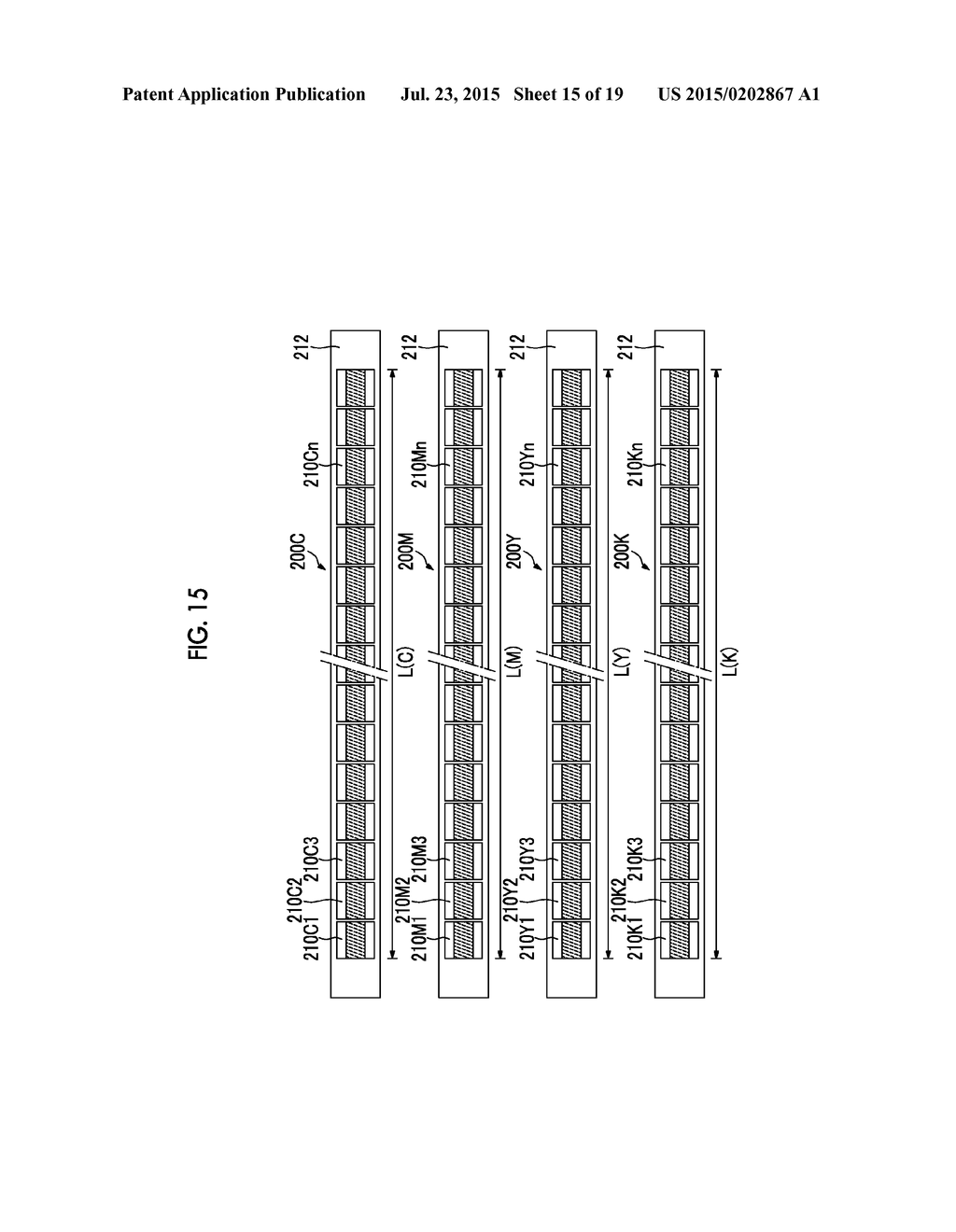 DROPLET-DISCHARGING HEAD, IMAGE-FORMING DEVICE, AND METHOD FOR POSITIONING     HEAD MODULES OF DROPLET-DISCHARGING HEAD - diagram, schematic, and image 16