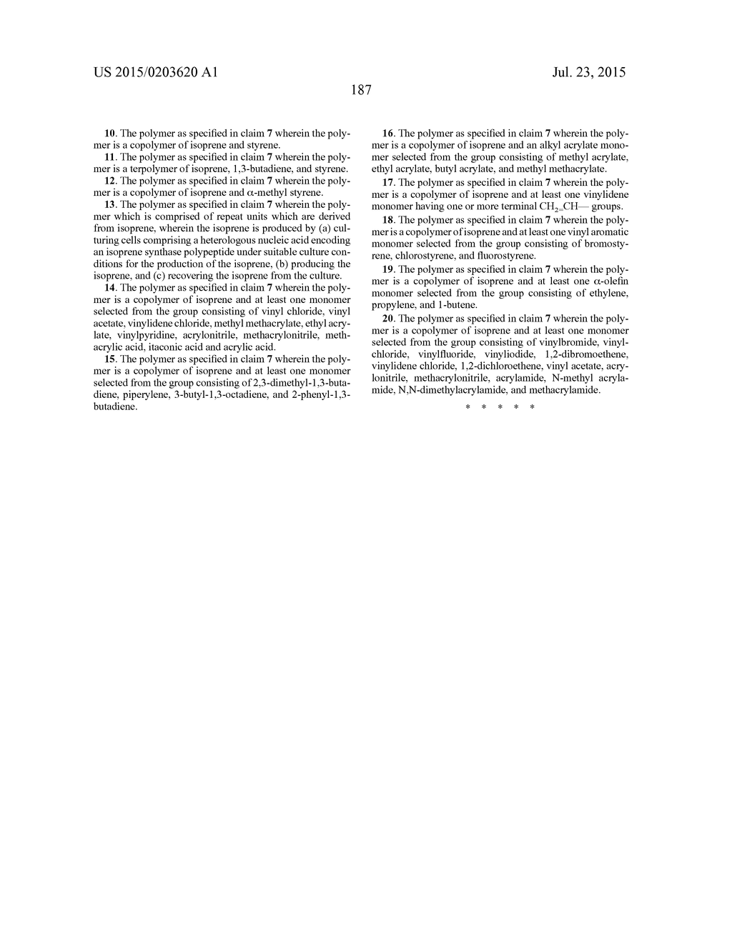 POLYMERS OF ISROPENE FROM RENEWABLE RESOURCES - diagram, schematic, and image 362