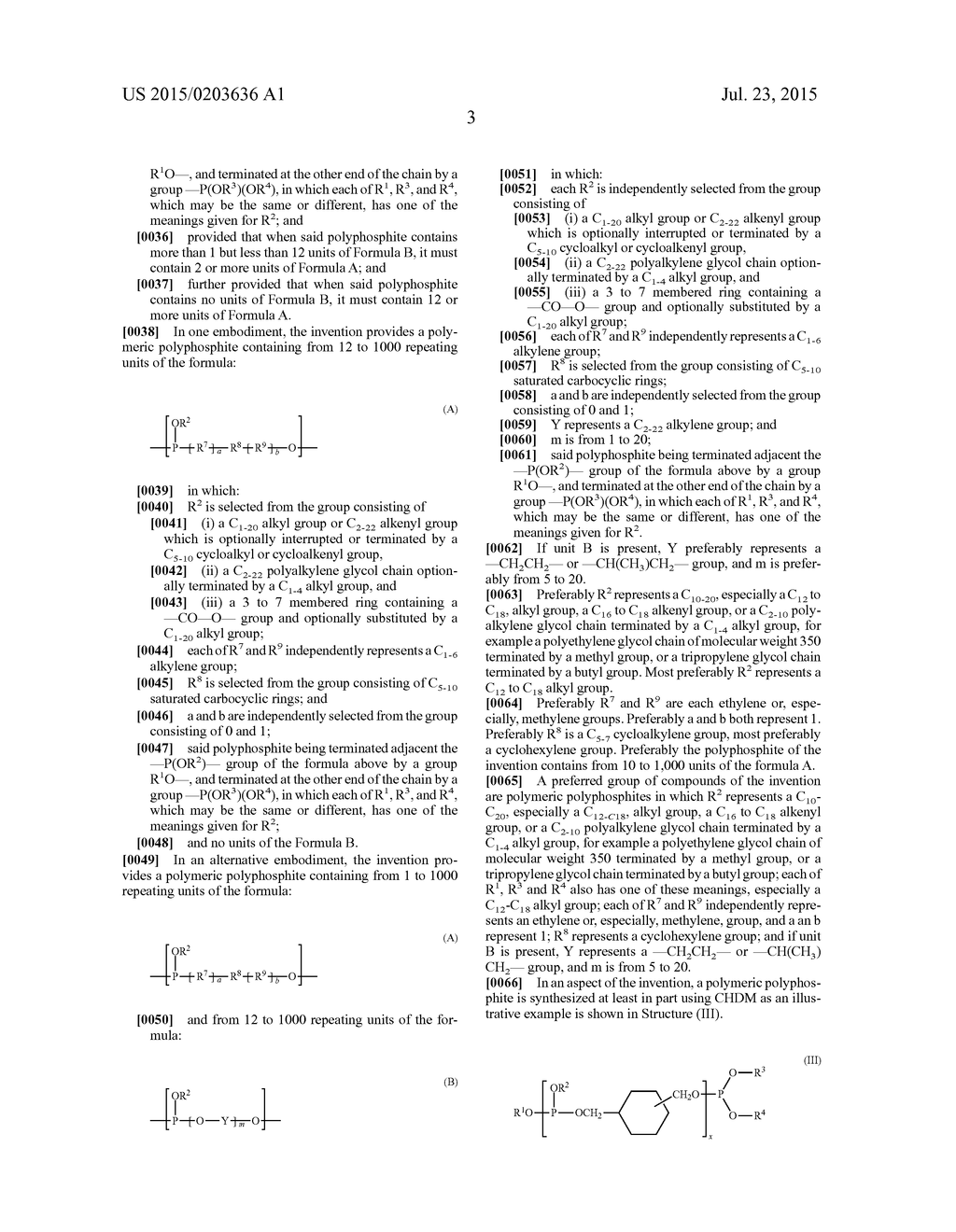 CYCLOALIPHATIC POLYPHOSPHITE POLYMER STABILIZERS - diagram, schematic, and image 04