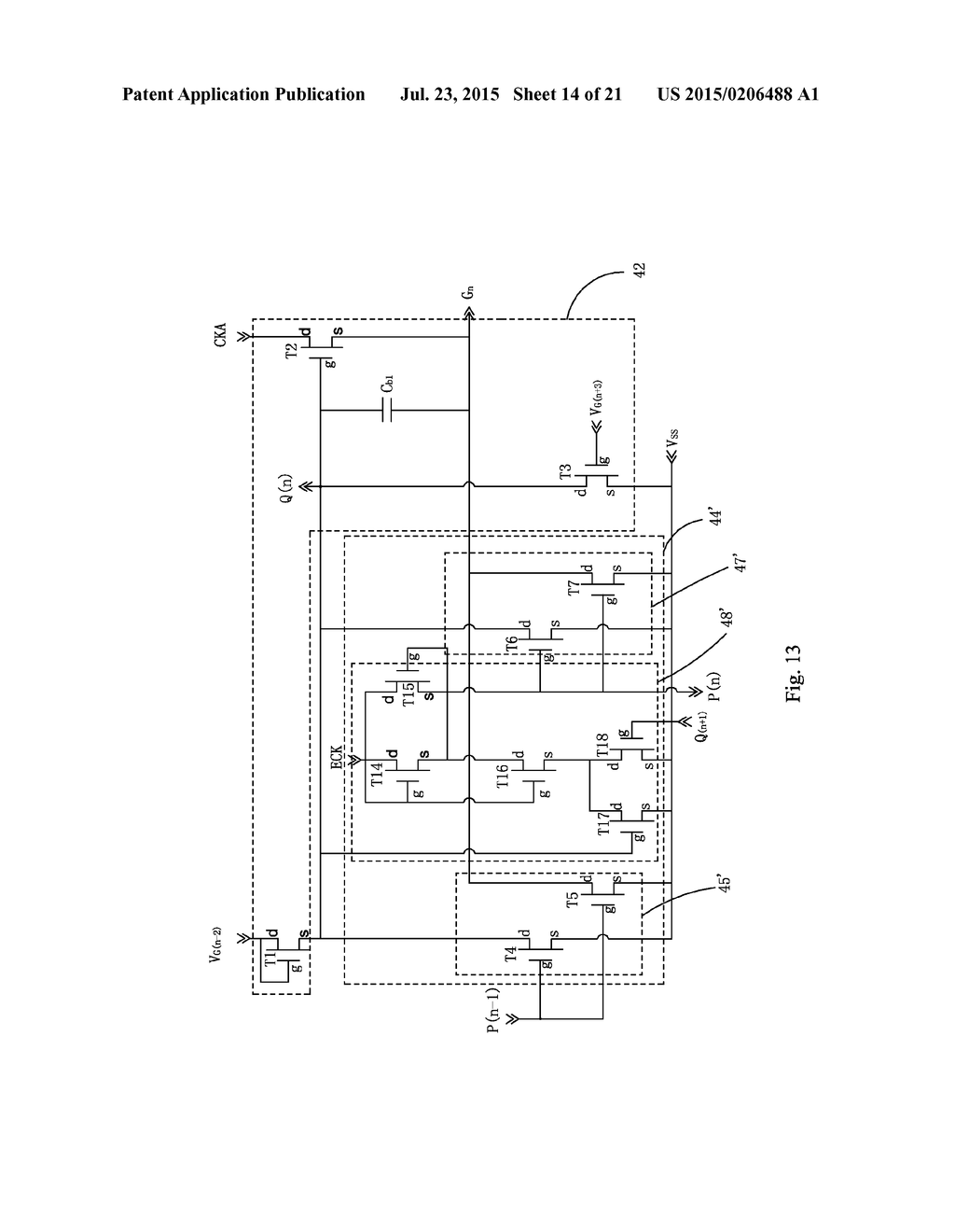 GATE DRIVER ON ARRAY (GOA) CIRCUIT AND DISPLAY PANEL WITH SAME - diagram, schematic, and image 15