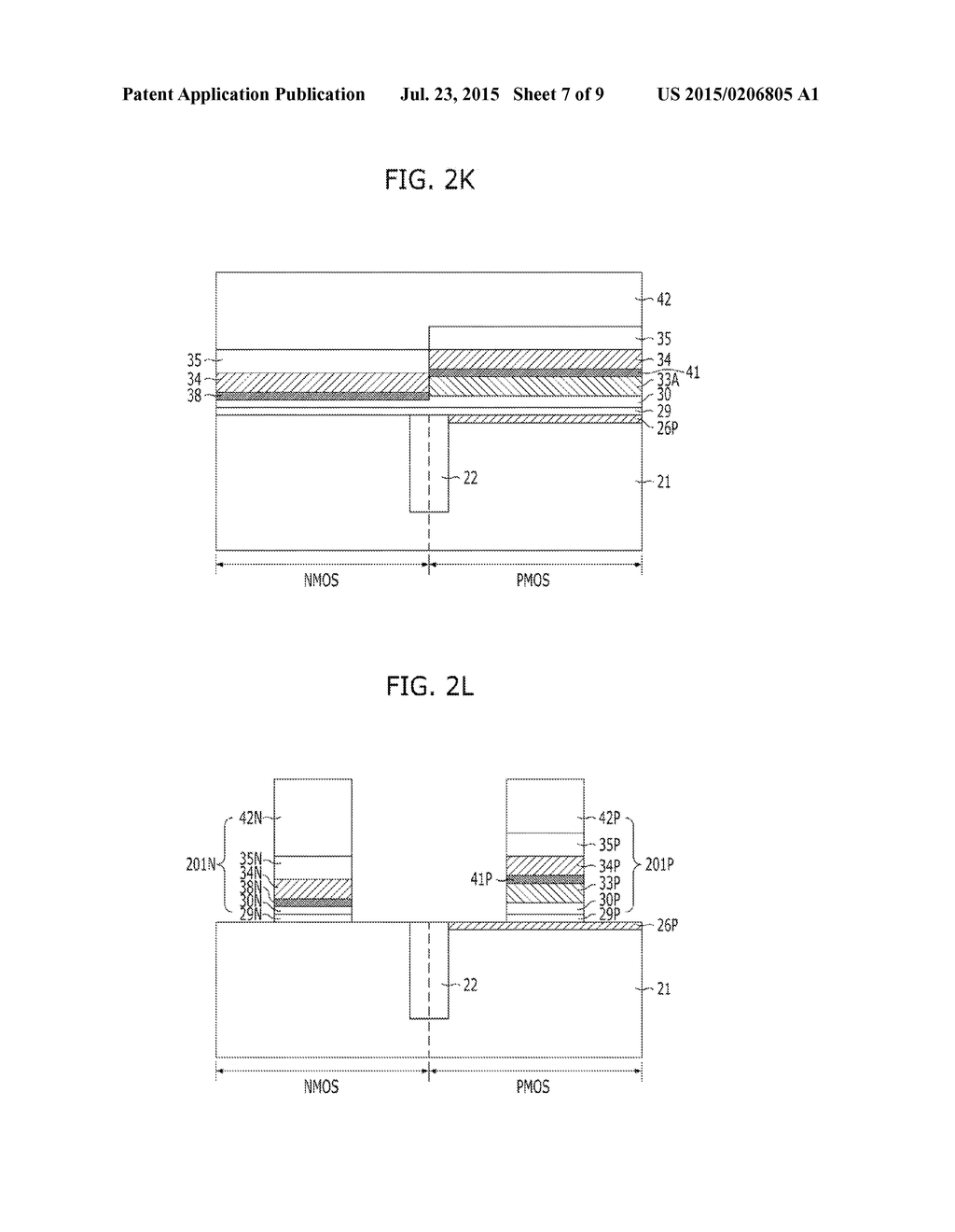 SEMICONDUCTOR DEVICE WITH METAL GATE AND HIGH-K MATERIALS AND METHOD FOR     FABRICATING THE SAME - diagram, schematic, and image 08