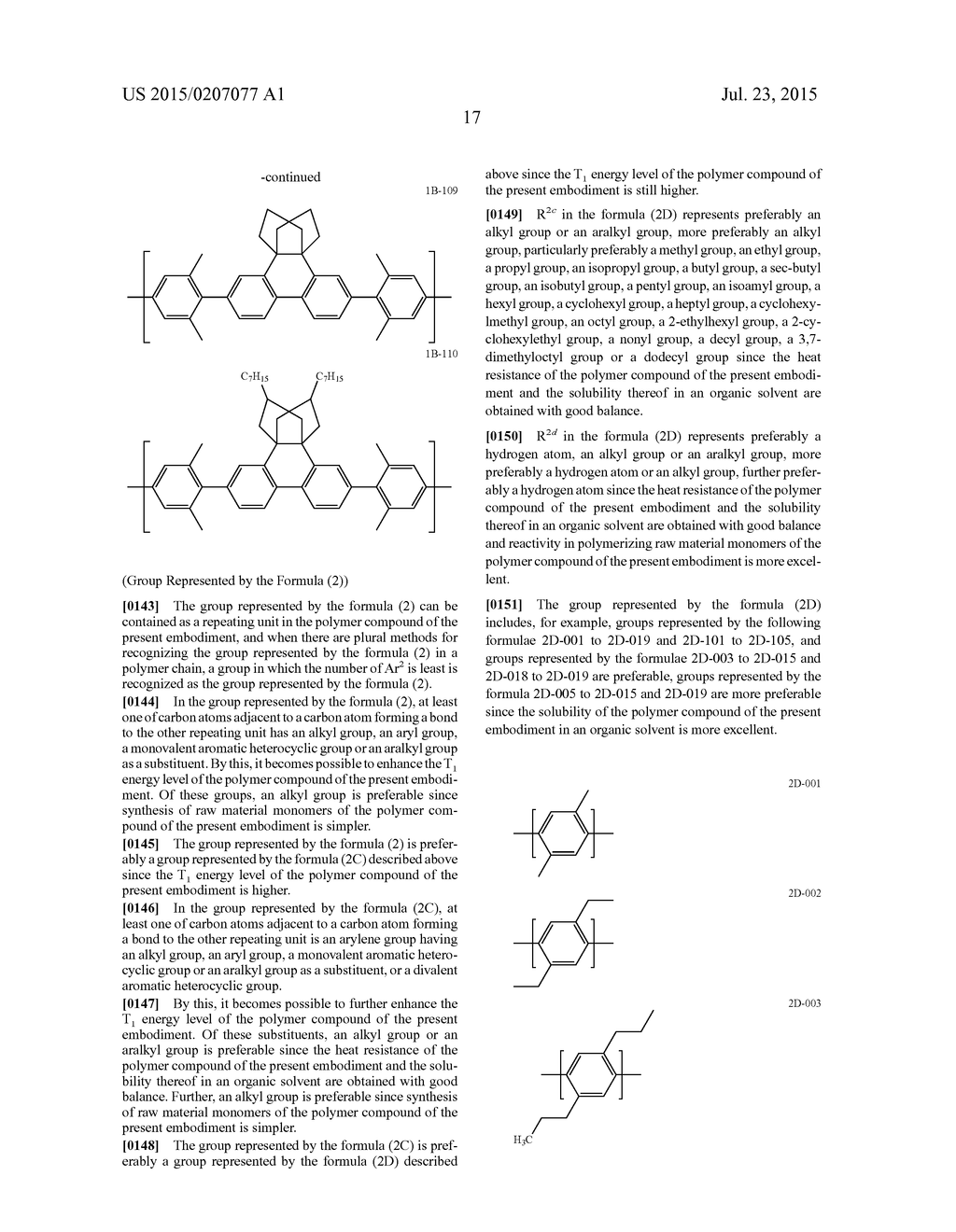 HIGH-MOLECULAR COMPOUND AND LIGHT-EMITTING ELEMENT USING SAME - diagram, schematic, and image 18