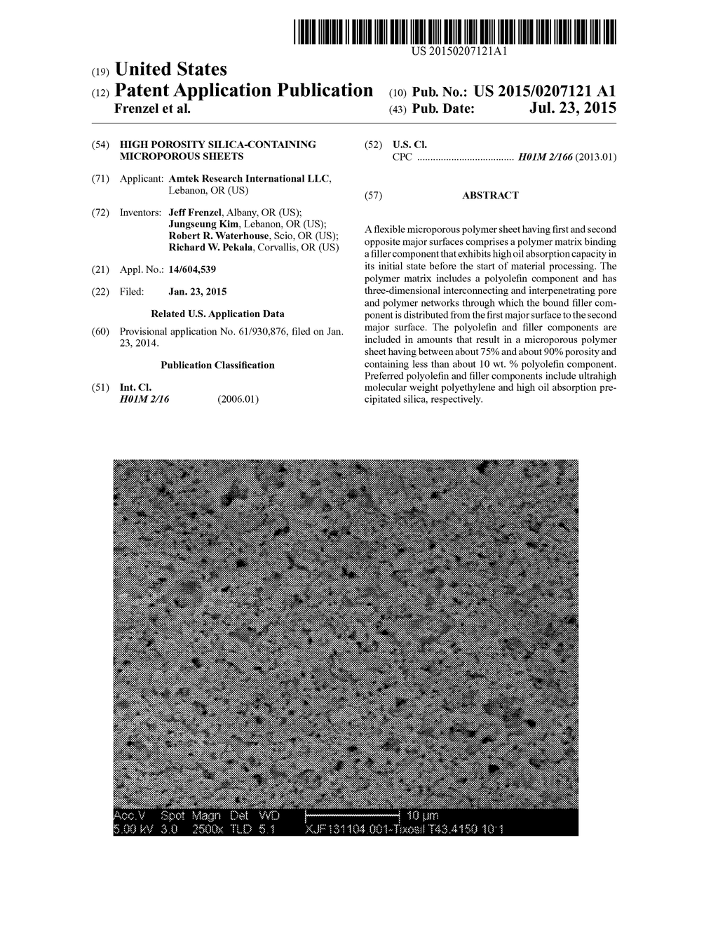 HIGH POROSITY SILICA-CONTAINING MICROPOROUS SHEETS - diagram, schematic, and image 01