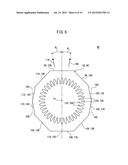 MOTOR PROVIDED WITH NONCIRCULAR STATOR CORE, APPARATUS FOR PRODUCTION OF     MOTOR, AND METHOD FOR PRODUCTION OF MOTOR diagram and image