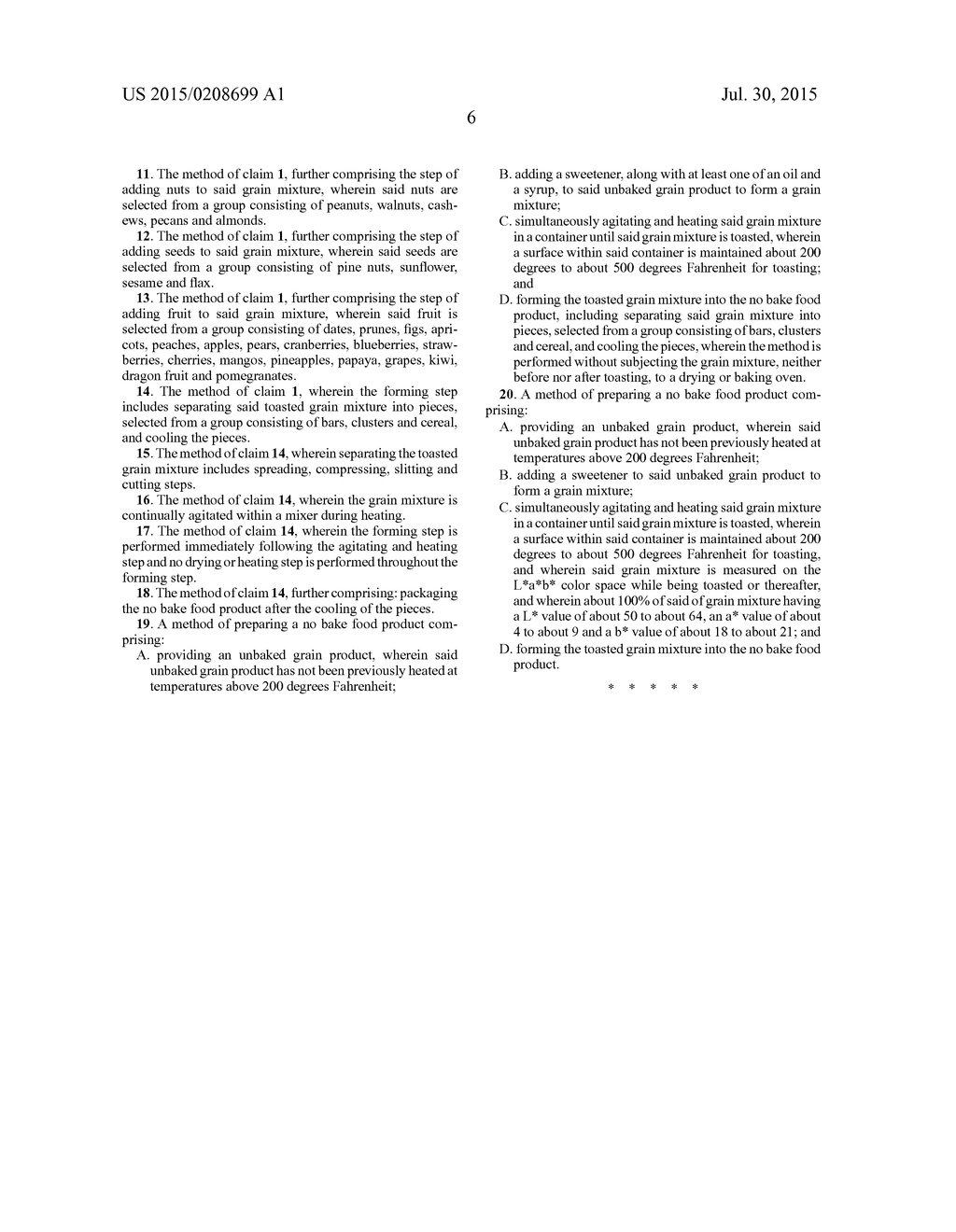 No Bake Granola Product and Methods of Preparation - diagram, schematic, and image 10