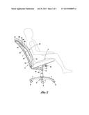 PROGRESSIVELY CURVED LUMBAR SUPPORT FOR THE BACK OF A CHAIR diagram and image