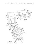 PROGRESSIVELY CURVED LUMBAR SUPPORT FOR THE BACK OF A CHAIR diagram and image