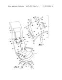 PROGRESSIVELY CURVED LUMBAR SUPPORT FOR THE BACK OF A CHAIR diagram and image