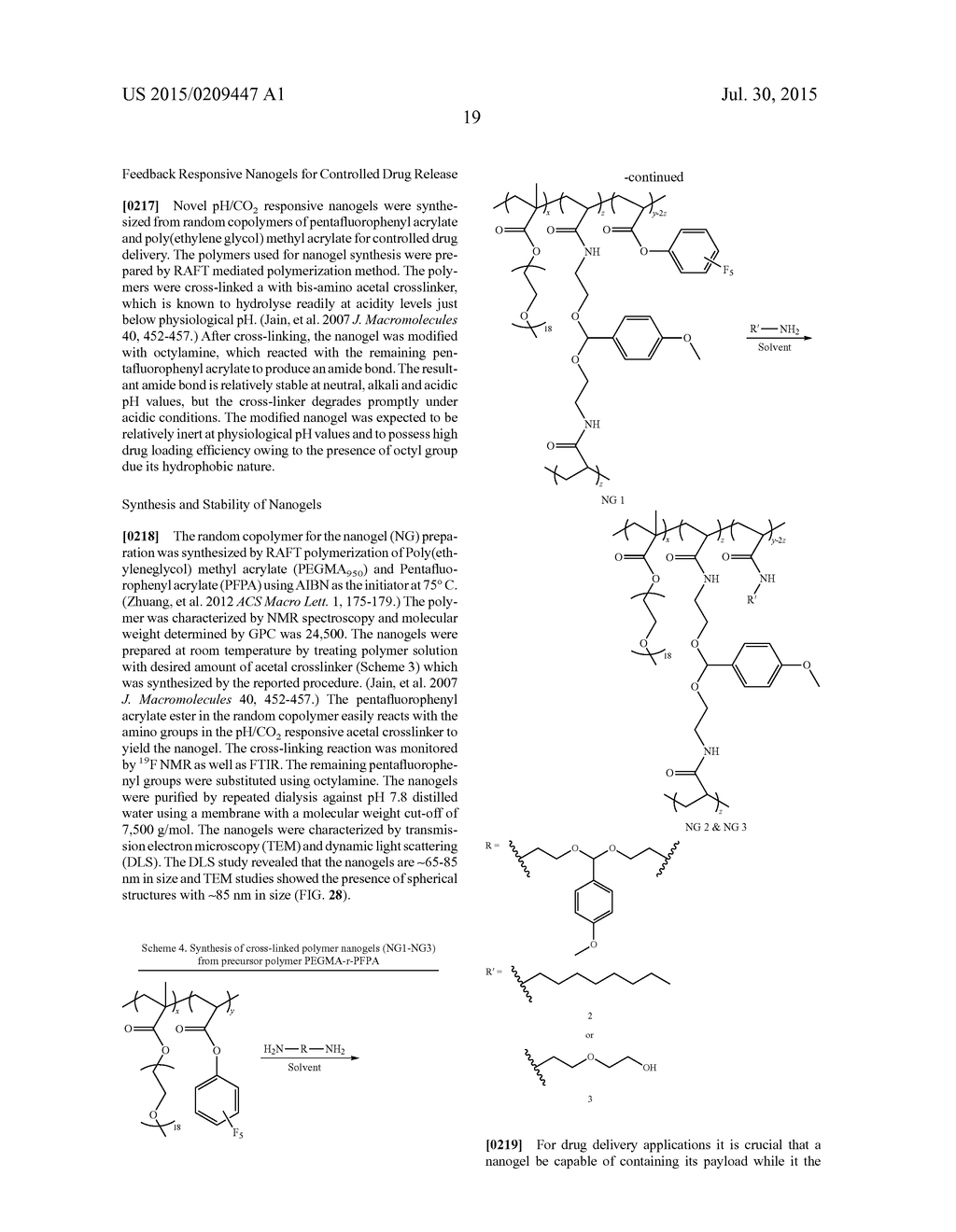 CROSSLINKED POLYMER NANO-ASSEMBLIES AND USES THEREOF - diagram, schematic, and image 57